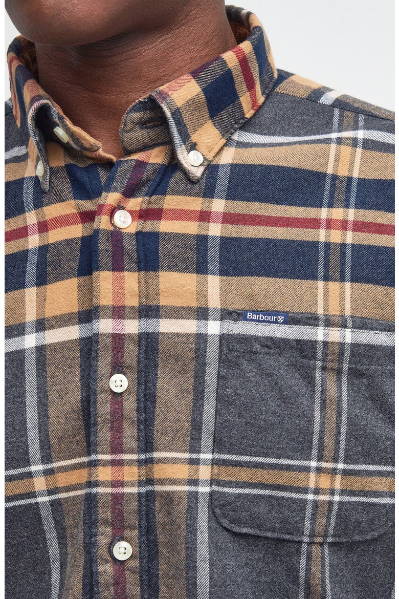 Ronan Tailored Fit Check Button-Down Shirt, Alternate, color, GREY MARL