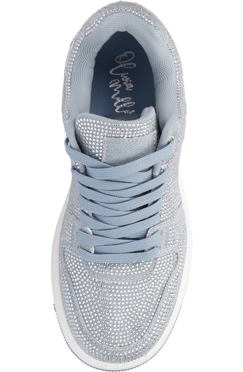 OLIVIA MILLER Sunshine Rhinestone Sneaker, Alternate, color, Acid Wash