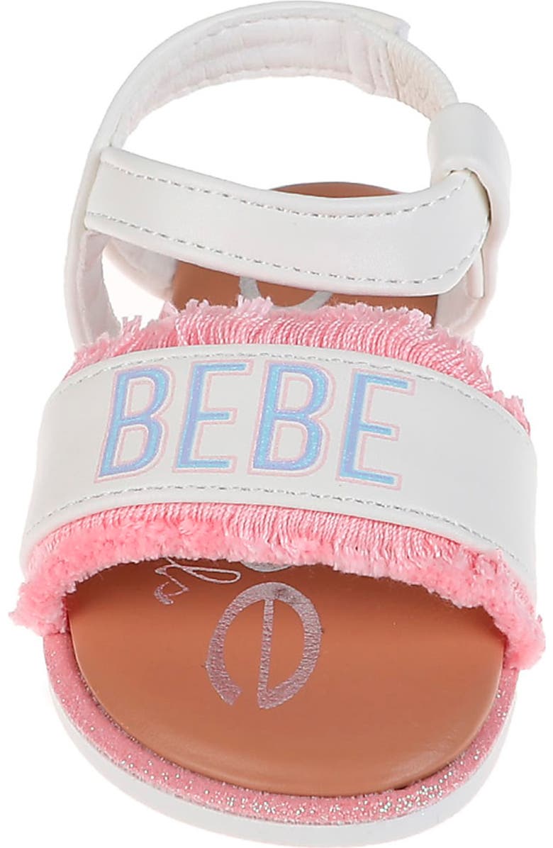 bebe Kids' Fringe Logo Sandal, Alternate, color,