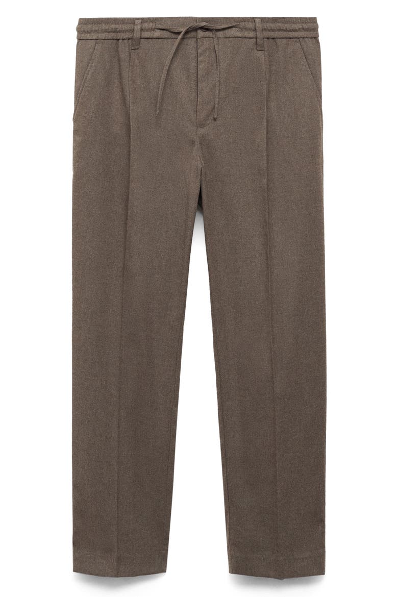 Pleated Regular Fit Flannel Pants, Alternate, color, MINK GREY