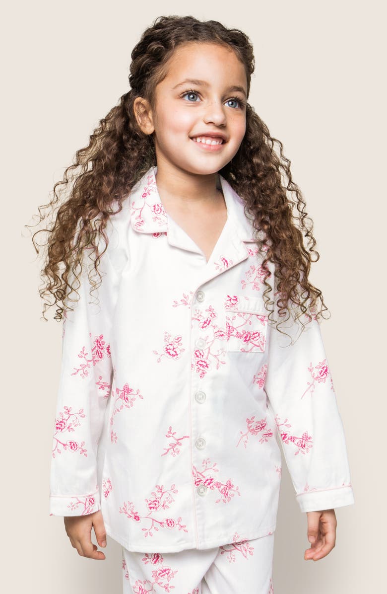 Petite Plume Kids' English Rose Pajamas, Alternate, color, White