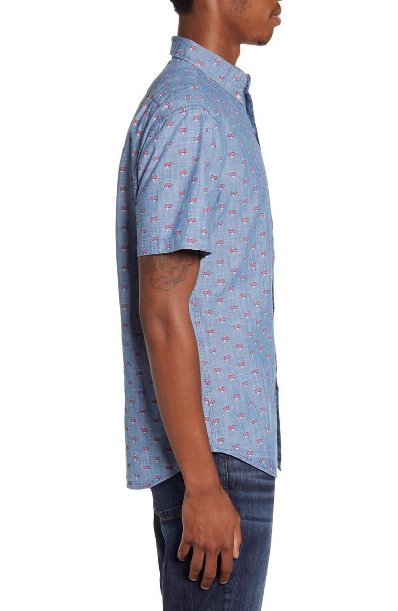 Bonobos Riviera Slim Fit Short Sleeve Button-Down Sport Shirt, Alternate, color, 