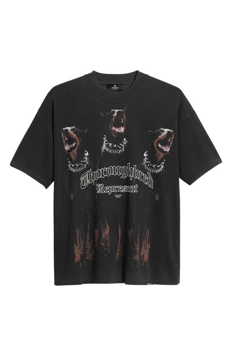 Represent Thoroughbred Oversize Cotton Graphic T-Shirt, Alternate, color, 