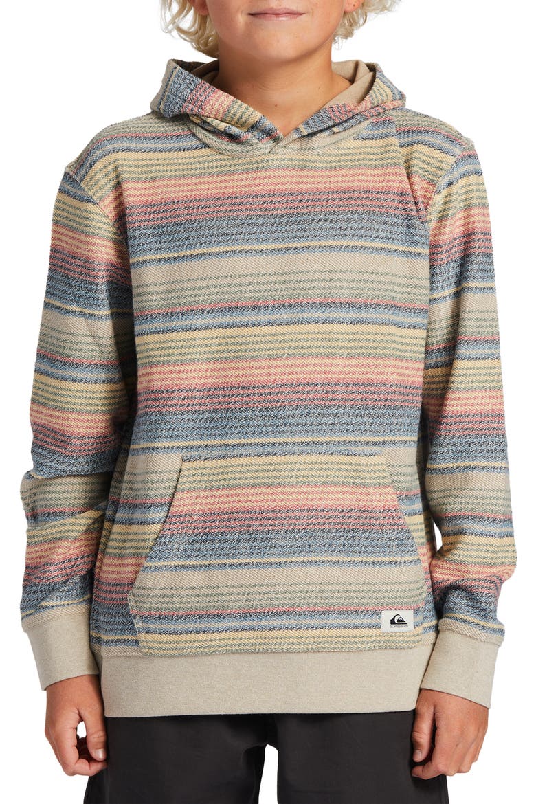 Kids' Great Otway Baha Stripe Hoodie, Alternate, color, PLAZA TAUPE