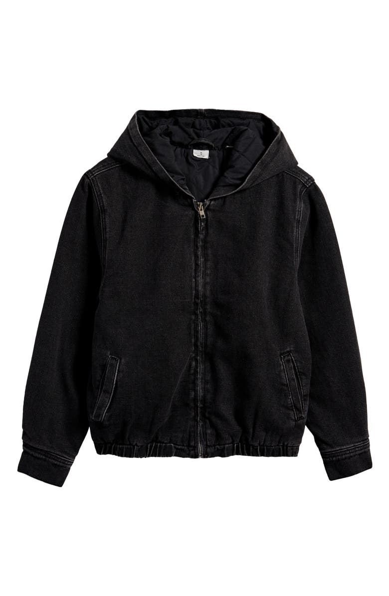 PacSun Kids' Denim Zip-Up Hooded Jacket, Main, color, 