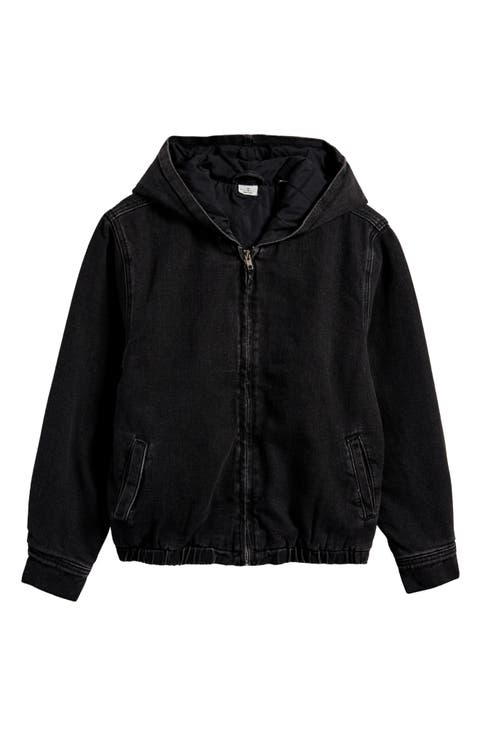 Kids' Denim Zip-Up Hooded Jacket (Little Kid & Big Kid)
