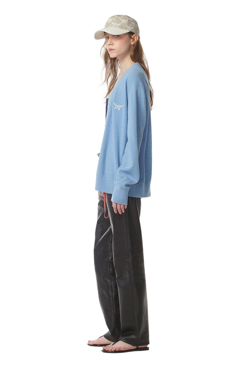 MCM Laurel Cardigan in Wool and Recycled Cashmere, Alternate, color, 