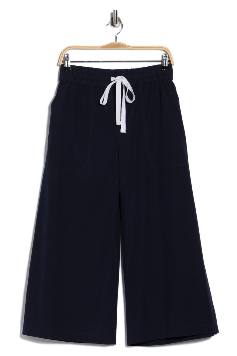 Cotton Crop Wide Leg Pants, Main, color, MIDNIGHT