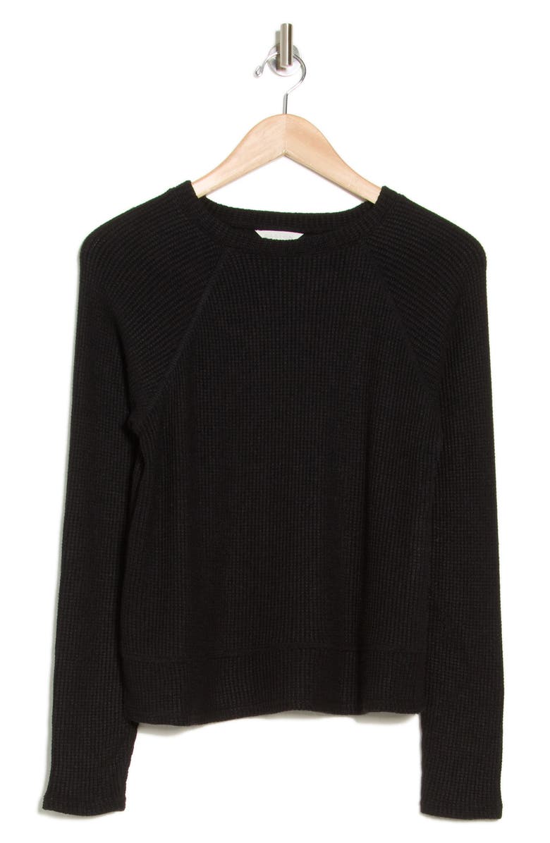 Caslon<sup>®</sup> Waffle Stitch Raglan Sleeve Top, Alternate, color,