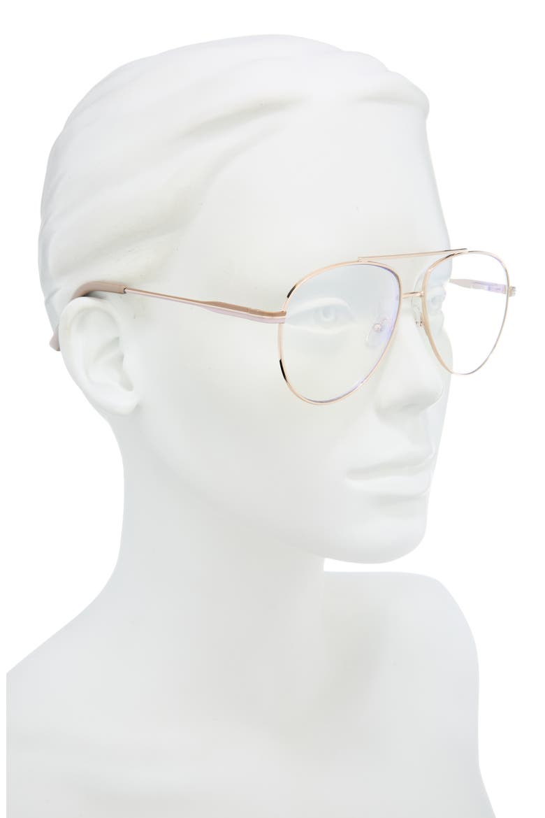 Aviator Blue Light Blocking Glasses, Alternate, color, GOLD
