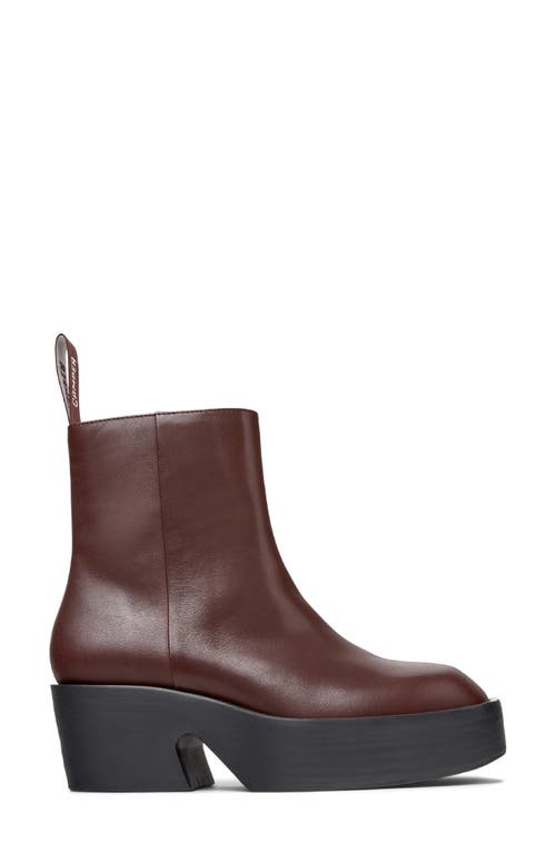 Camper Billie Platform Boot In Burgundy