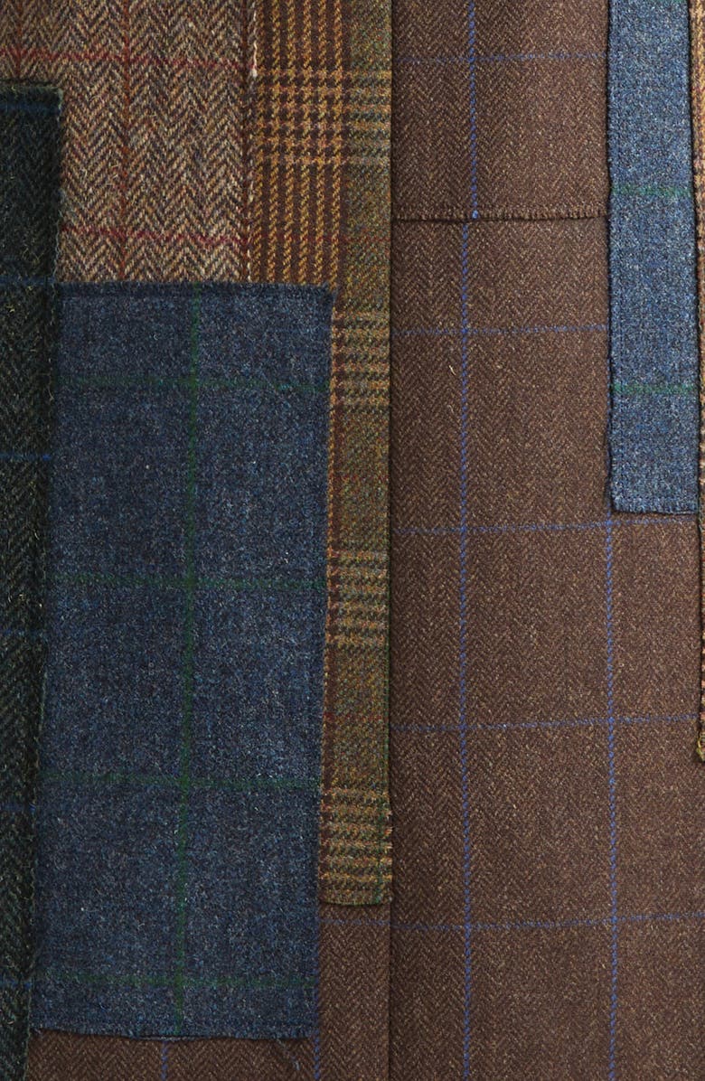 Thom Browne Patchwork Wool Coat, Alternate, color, Seasonal Multi