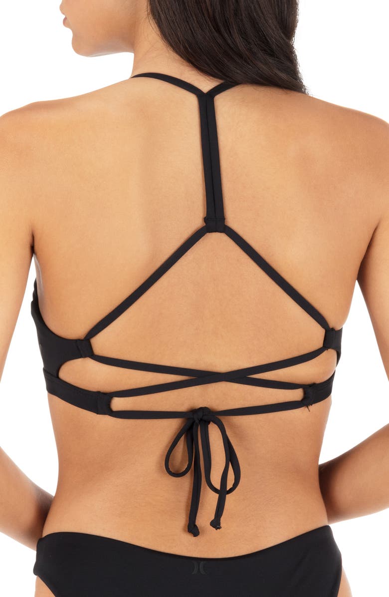 Hurley Racerback Bikini Top, Alternate, color, 