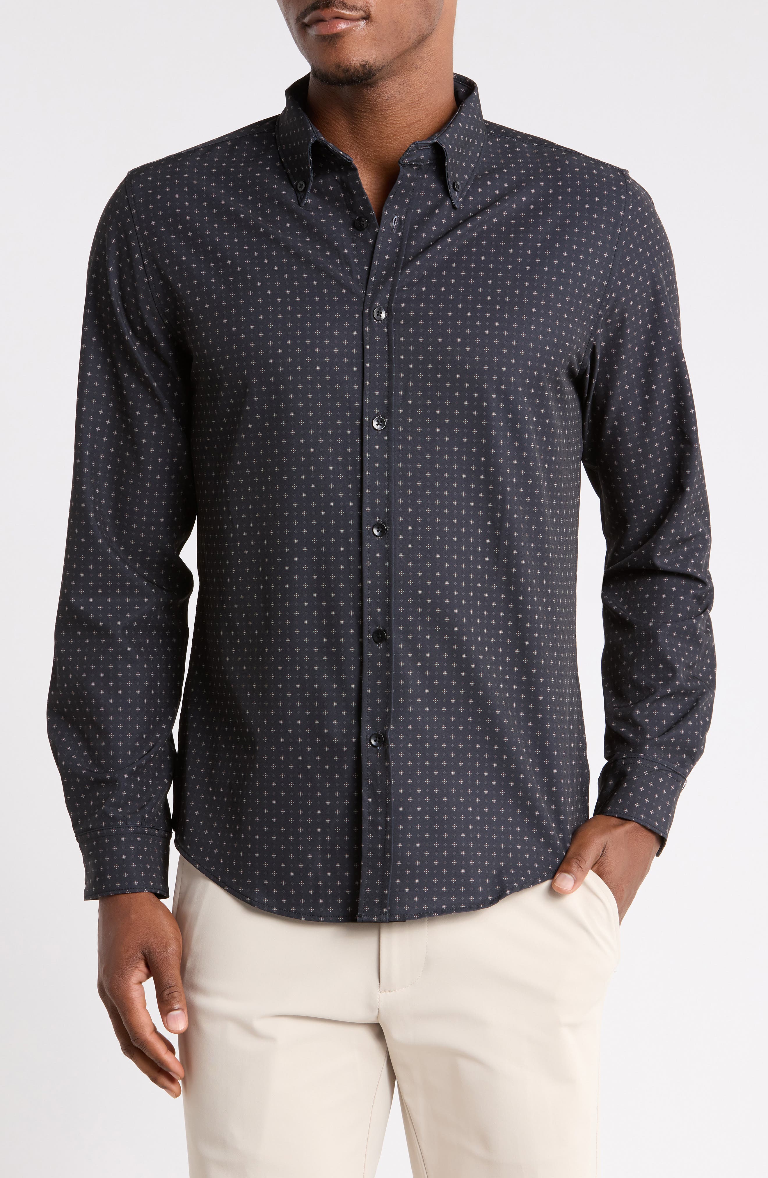 Geo Dressy Button-Up Shirt