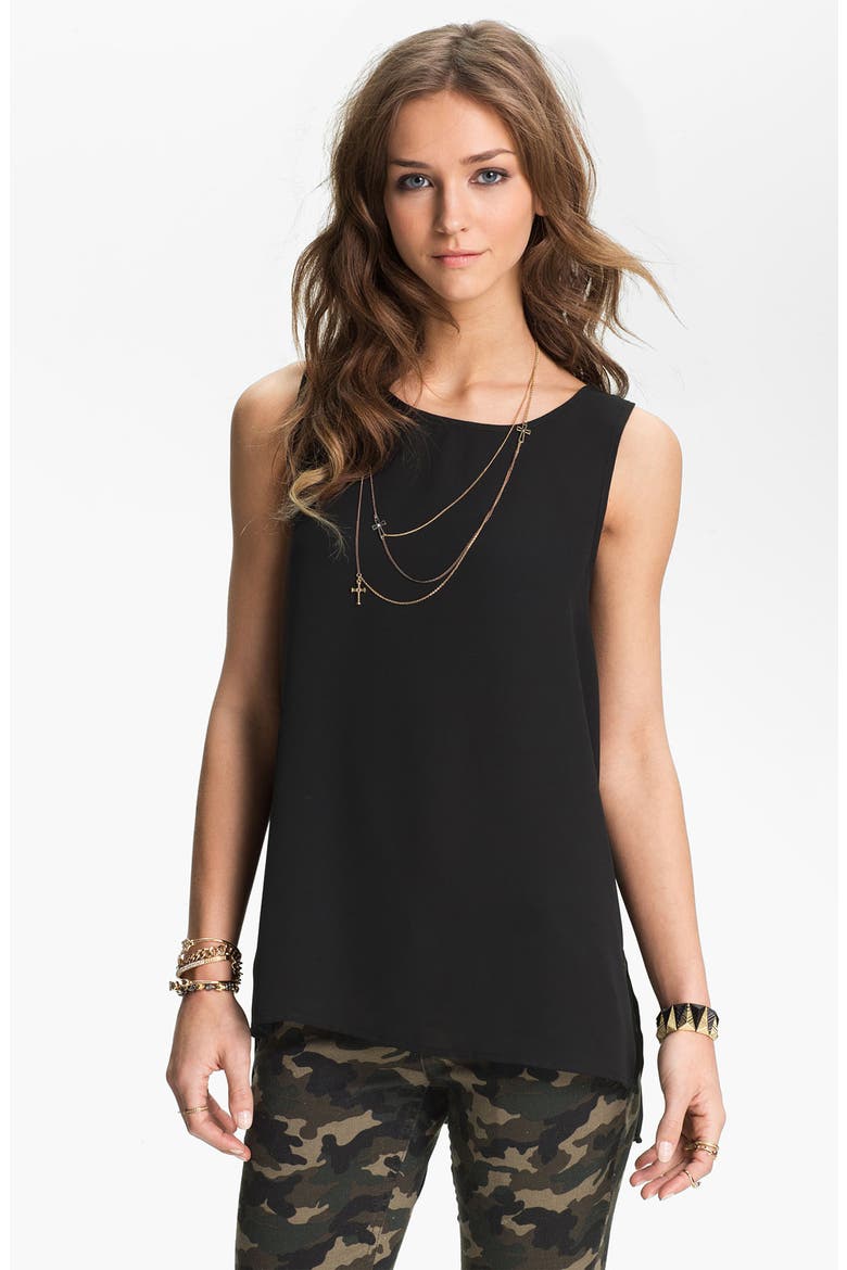 Split Side Tank, Main, color, BLACK