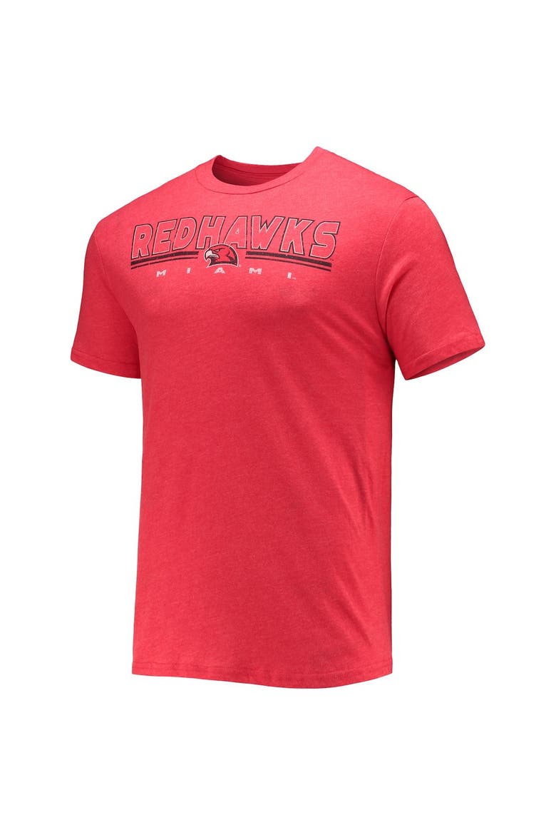 Men's Concepts Sport Heathered Charcoal/Red Miami University RedHawks Meter T-Shirt & Pants Sleep Set, Alternate, color, Heather Charcoal