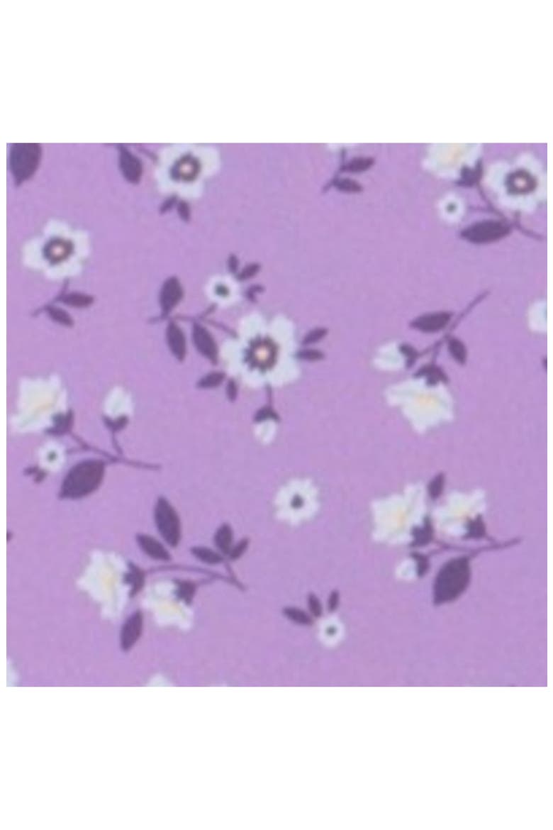 Ditsy Floral Long Sleeve Rash Guard Set, Alternate, color, Violet
