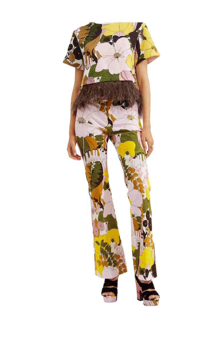 La DoubleJ Saturday Night Pants Big Flower Rose Pink, Main, color,