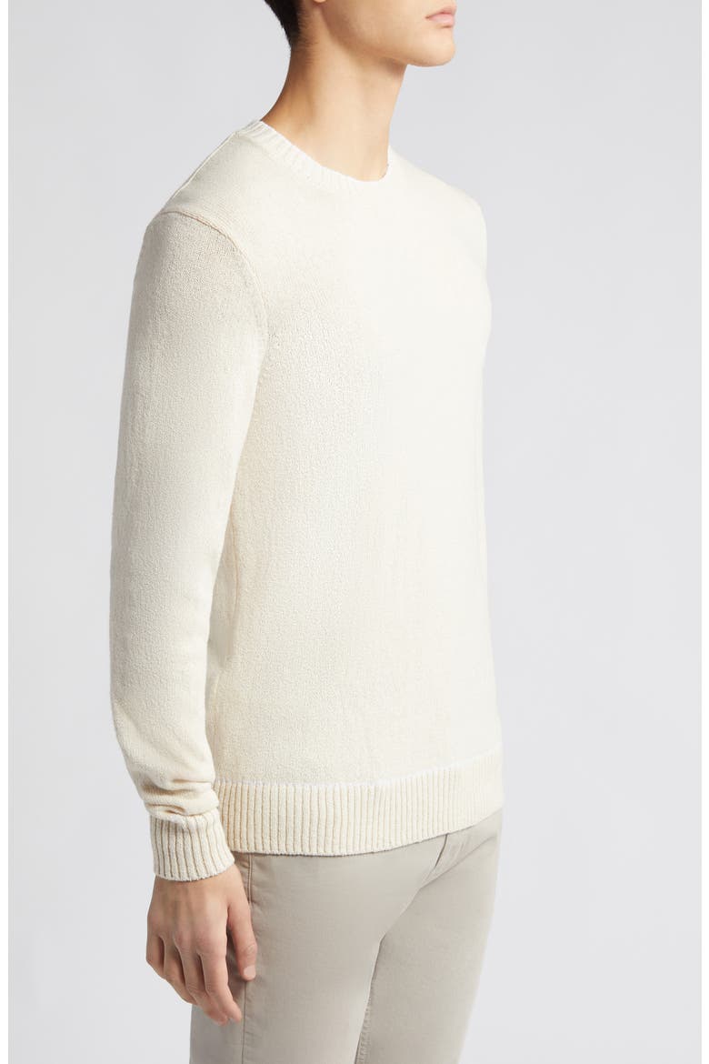 Ves Cotton Blend Crewneck Sweater, Alternate, color, BUTTERCREAM