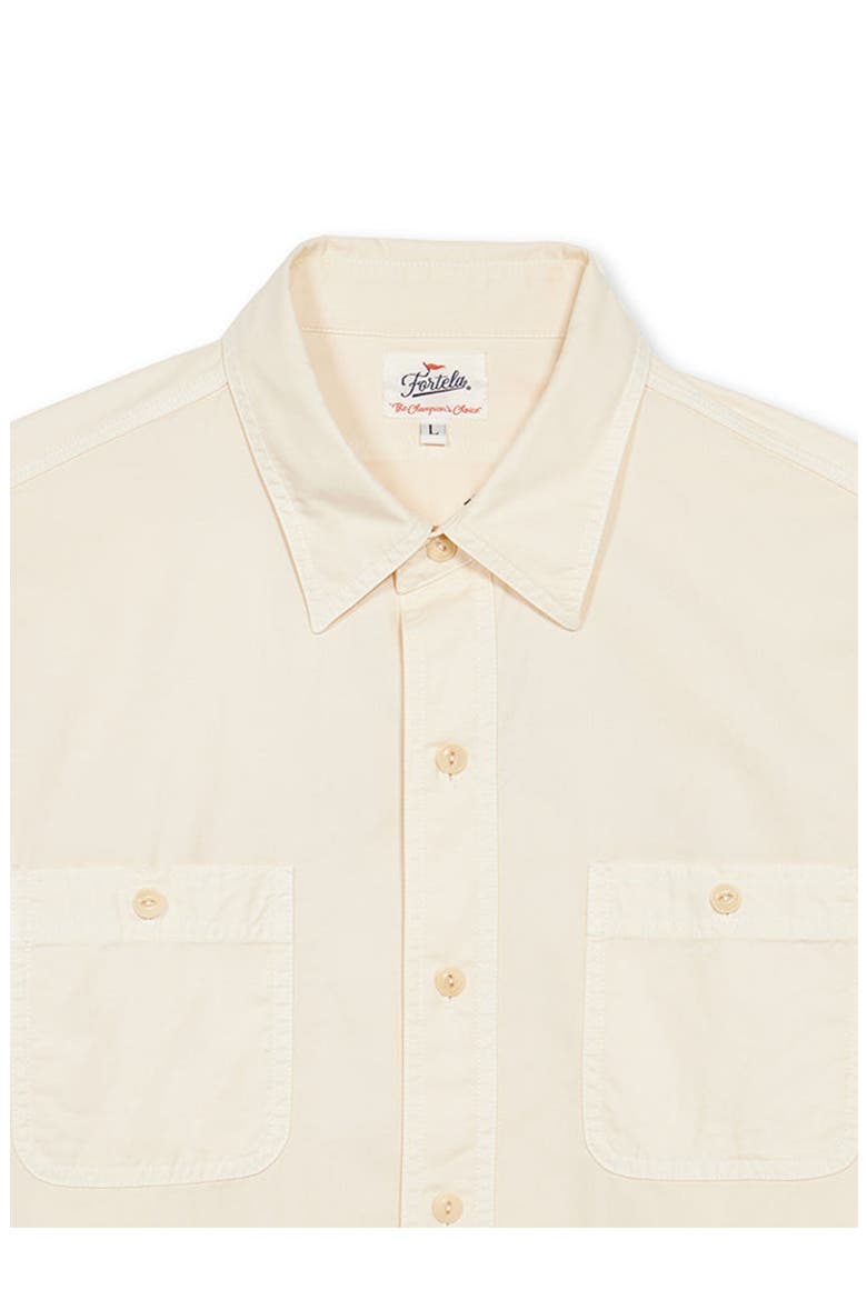 Workt Cotton Shirt, Alternate, color, OFF WHITE