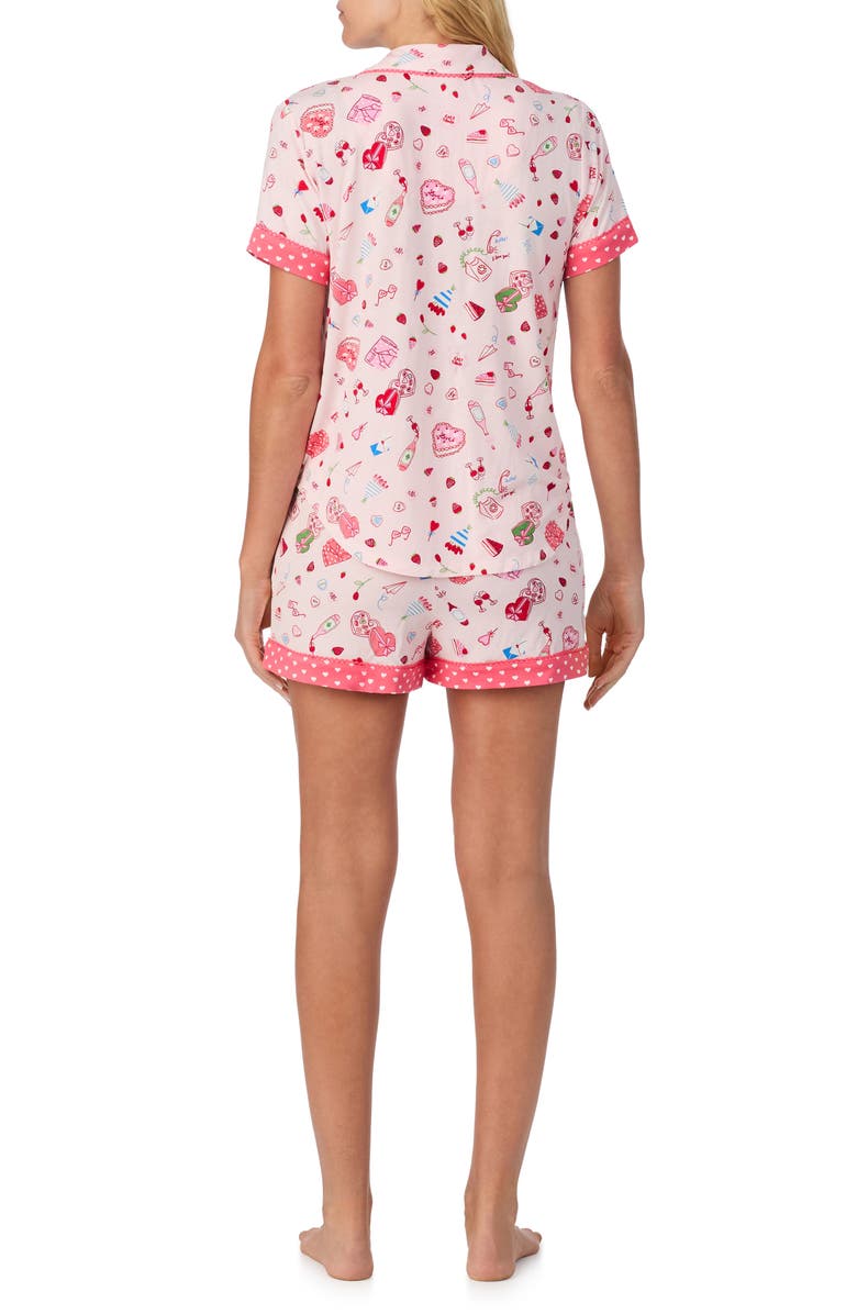 Kate Spade New York print short pajamas, Alternate, color, Pink Print