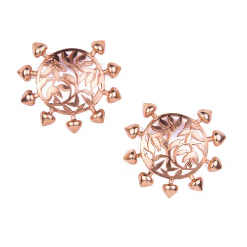Dhwani Bansal Enaaz Studs In Antique Gold Plated