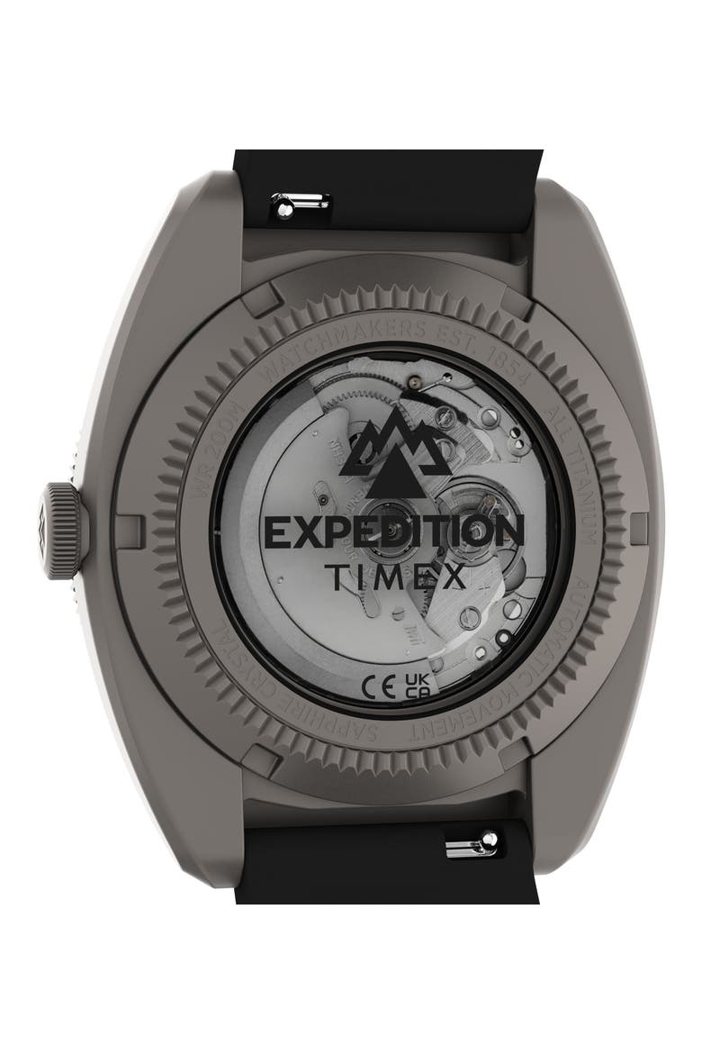 Expedition Pioneer Titanium Automatic Rubber Strap Watch, 41mm, Alternate, color, TITANIUM