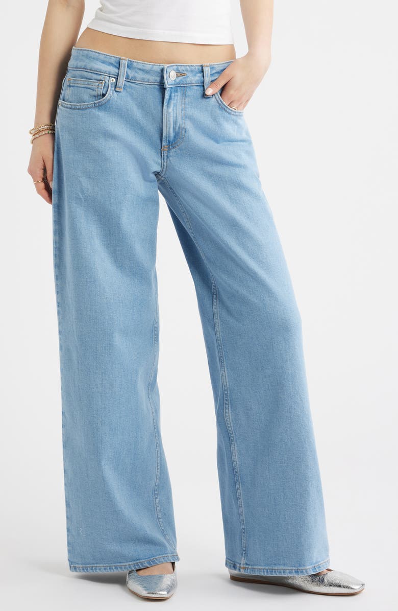 BP. Low Rise Baggy Wide Leg Jeans, Main, color, Palms Wash