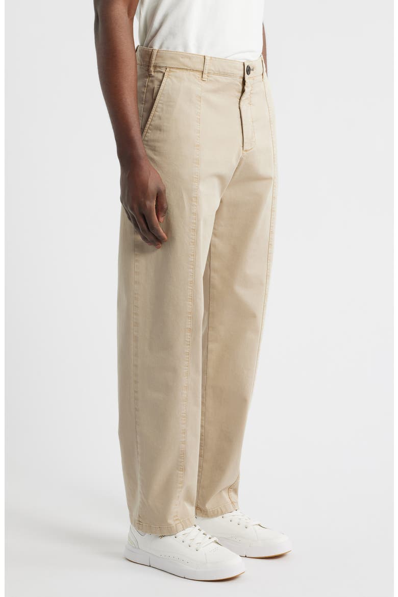 Tailored Cotton Stretch Twill Pants, Alternate, color, LIGHT BEIGE