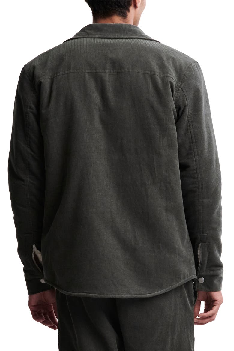 Malibu Collection® Corduroy Shirt Jacket, Alternate, color, DARK MOSS