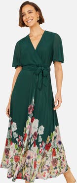 Yumi Mesh Wrap Midi Dress