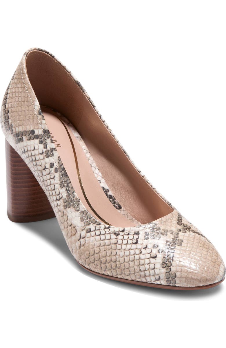 Cole Haan Nella Snakeskin Embossed Pump, Main, color, Mojave Snake Print Leather