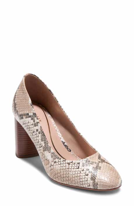 Cole Haan Nella Snakeskin Embossed Pump