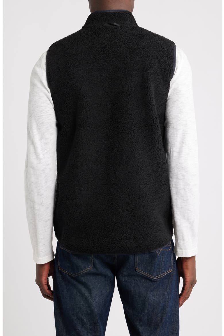 Vardag High Pile Fleece Vest, Alternate, color, BLACK