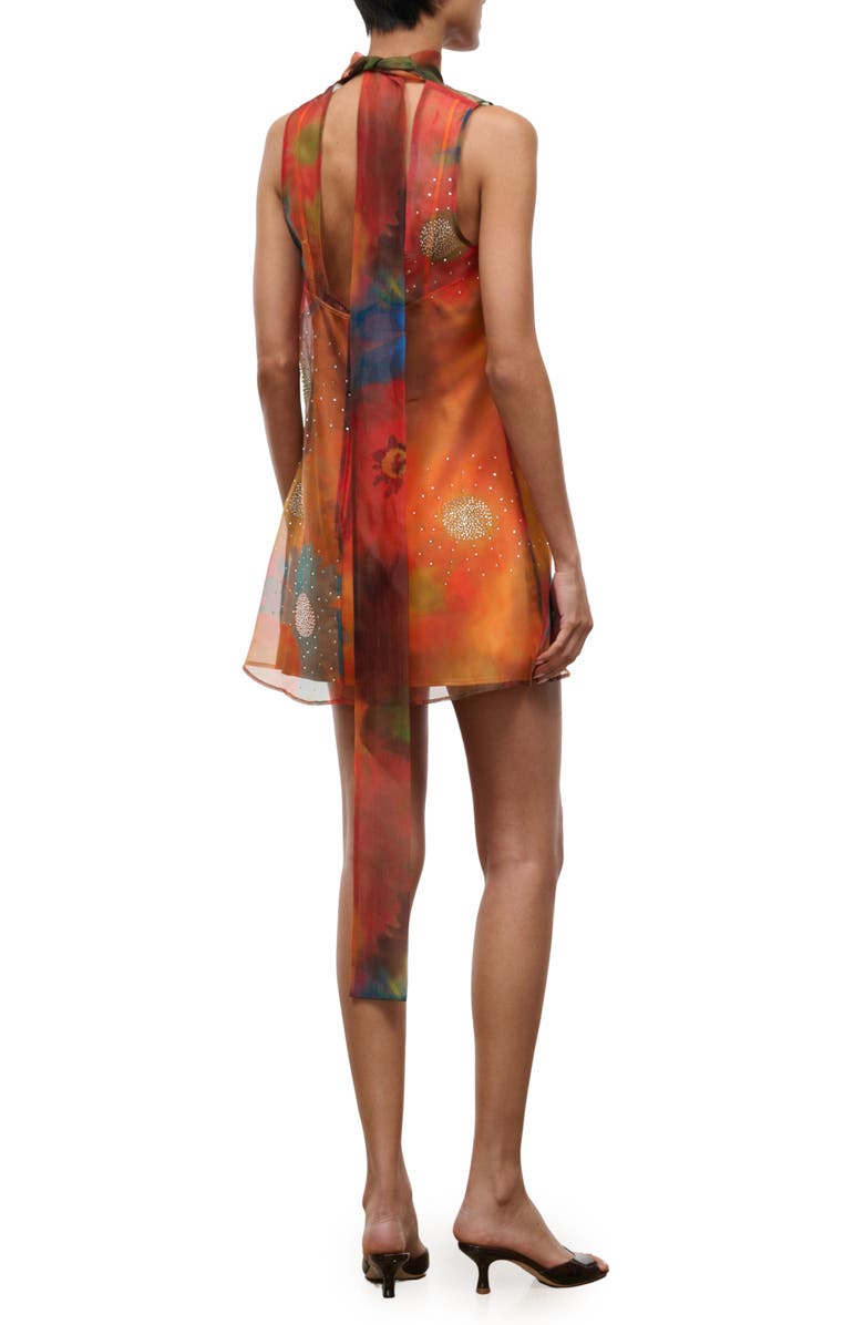 STAUD Albee Bead Detail Minidress, Alternate, color, Superbloom