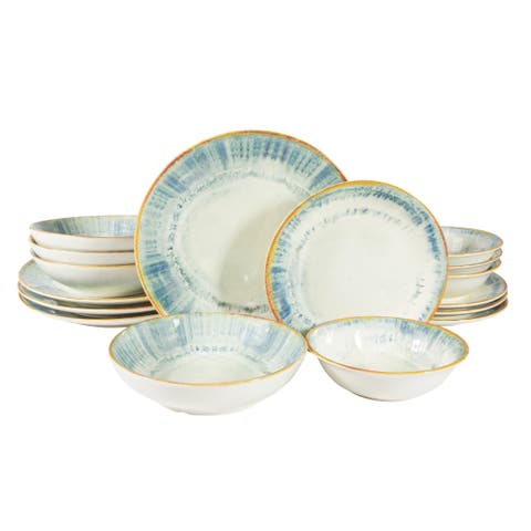 Quail Hill 16-piece Ombre Stoneware Dinnerware Set