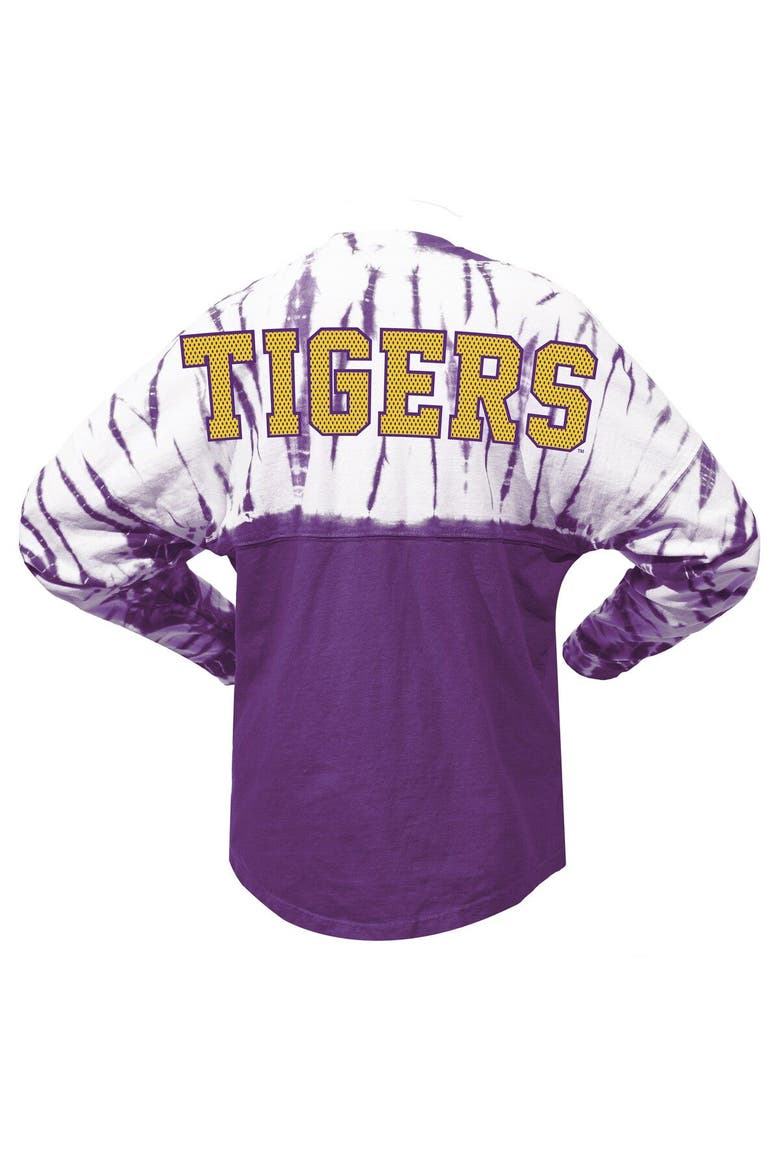 Women's Purple LSU Tigers Tie-Dye Long Sleeve Jersey T-Shirt, Alternate, color, Purple