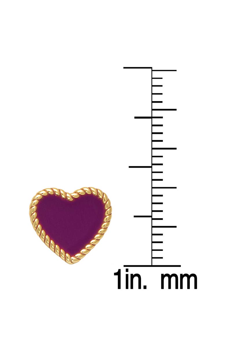 Kids' Heart Twist Stud Earrings, Alternate, color, PURPLE