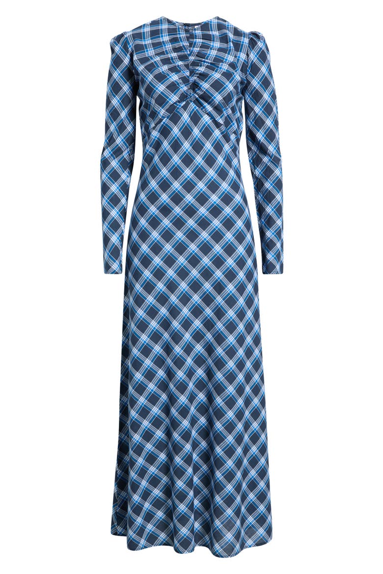 Begonia Plaid Organic Cotton Maxi Dress, Alternate, color, VALMONT PLAID