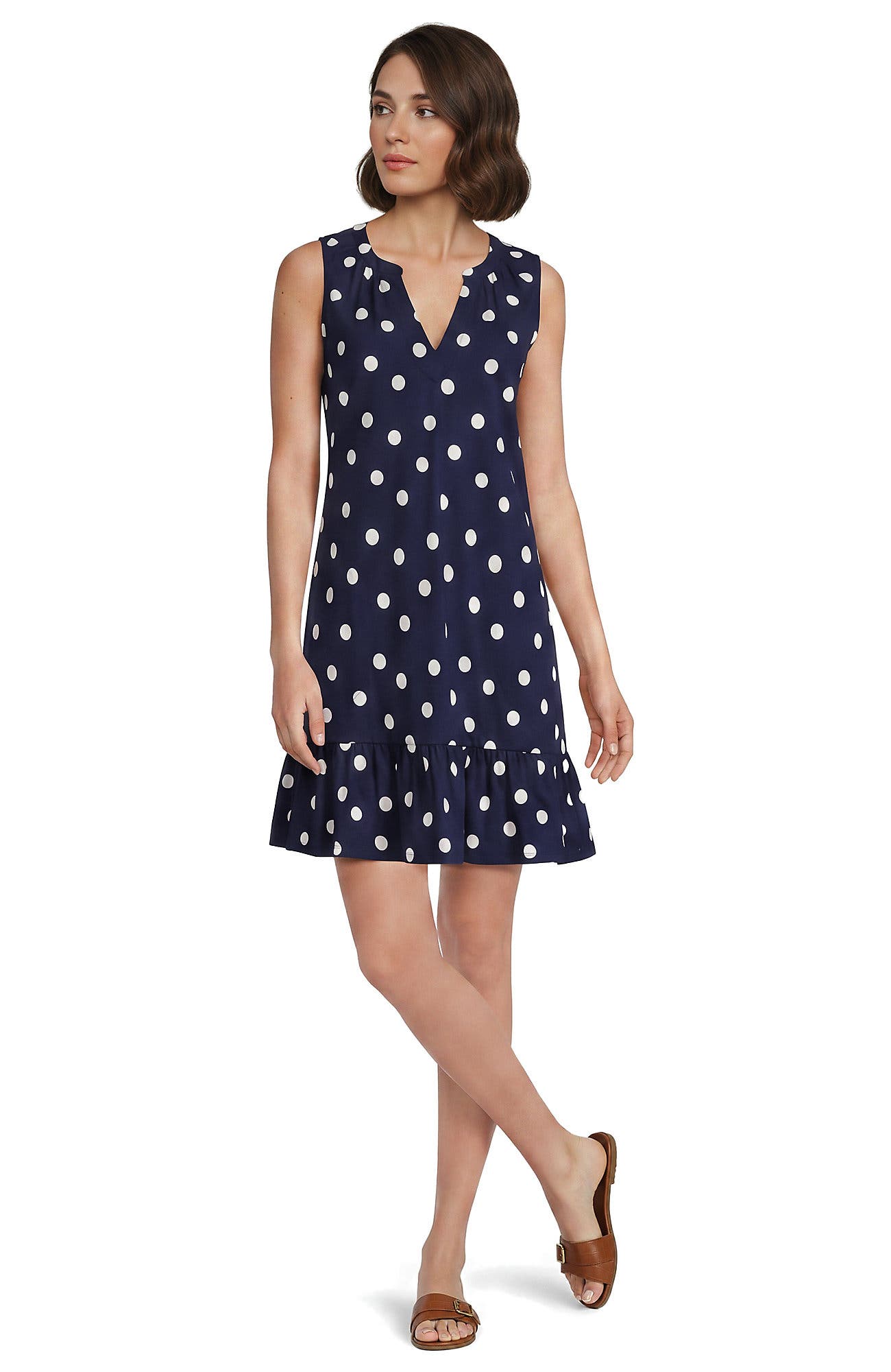 Deep Sea/White Polka Dot