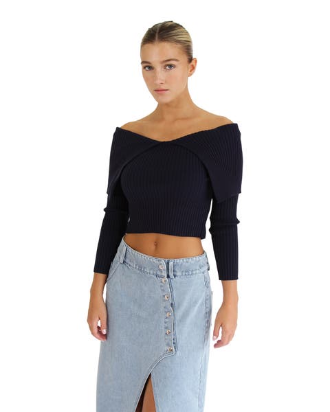 More Than Words Collared Knit Top