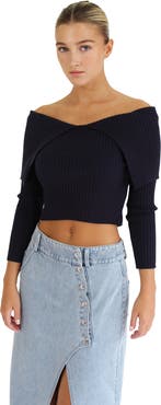 Belle & Bloom More Than Words Collared Knit Top