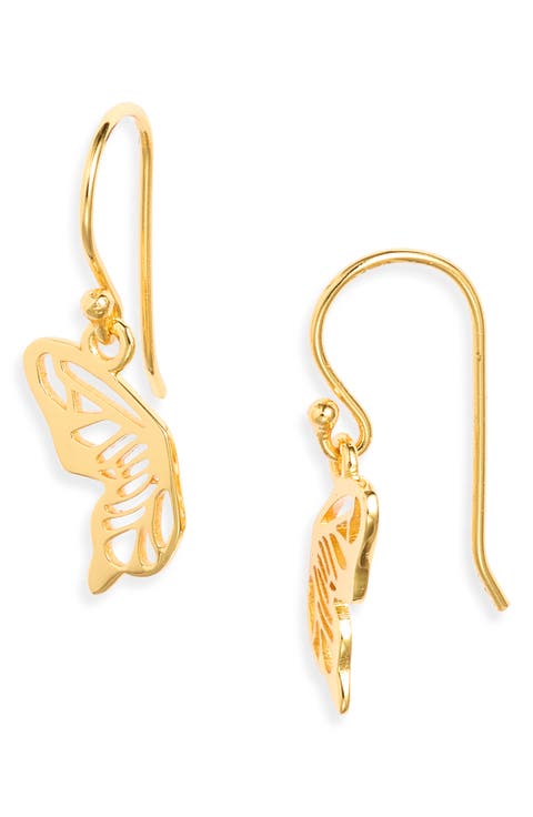Dainty Mariposa Wings Drop Earrings