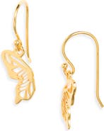 Kiara by Ki-ele Dainty Mariposa Wings Drop Earrings