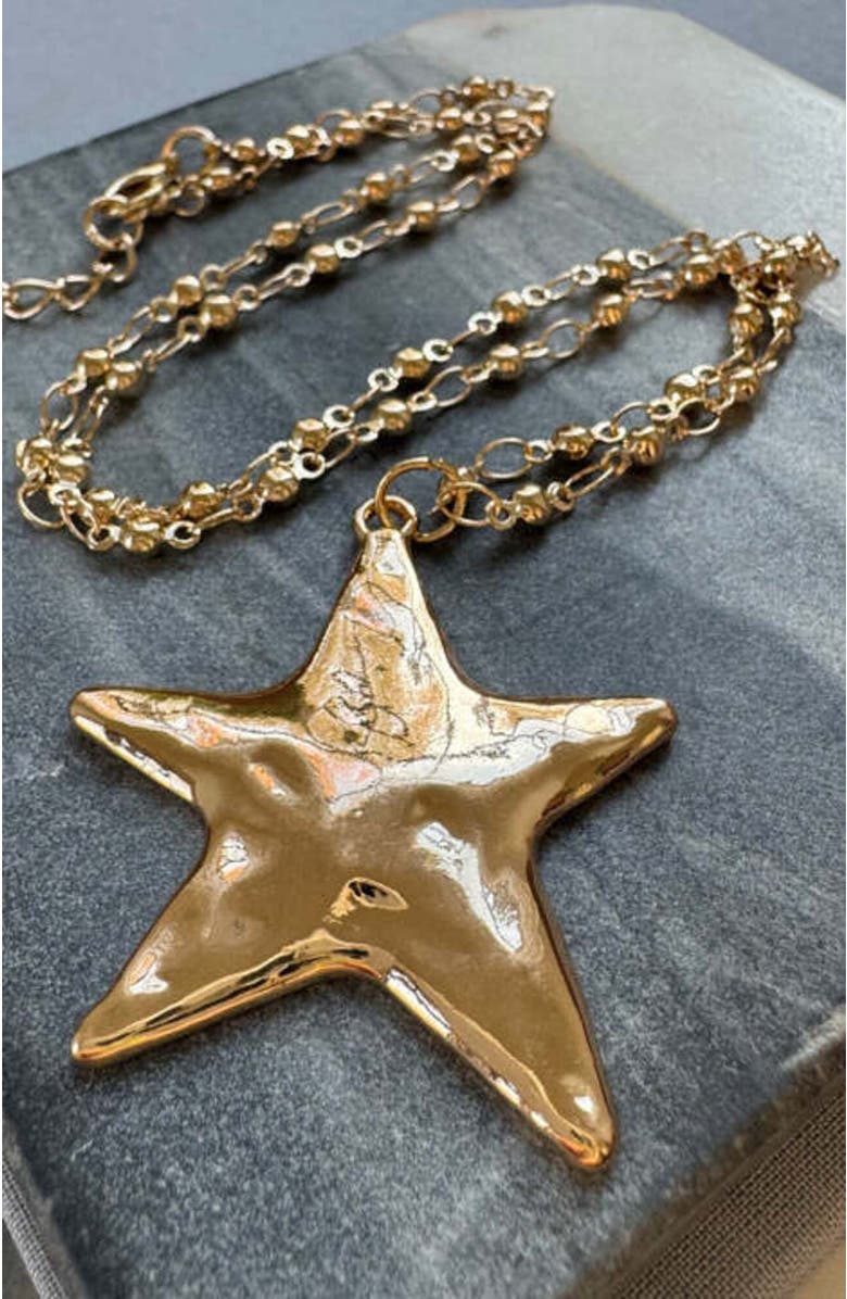 Erin McDermott Jewelry Textured Star Necklace, Alternate, color, 