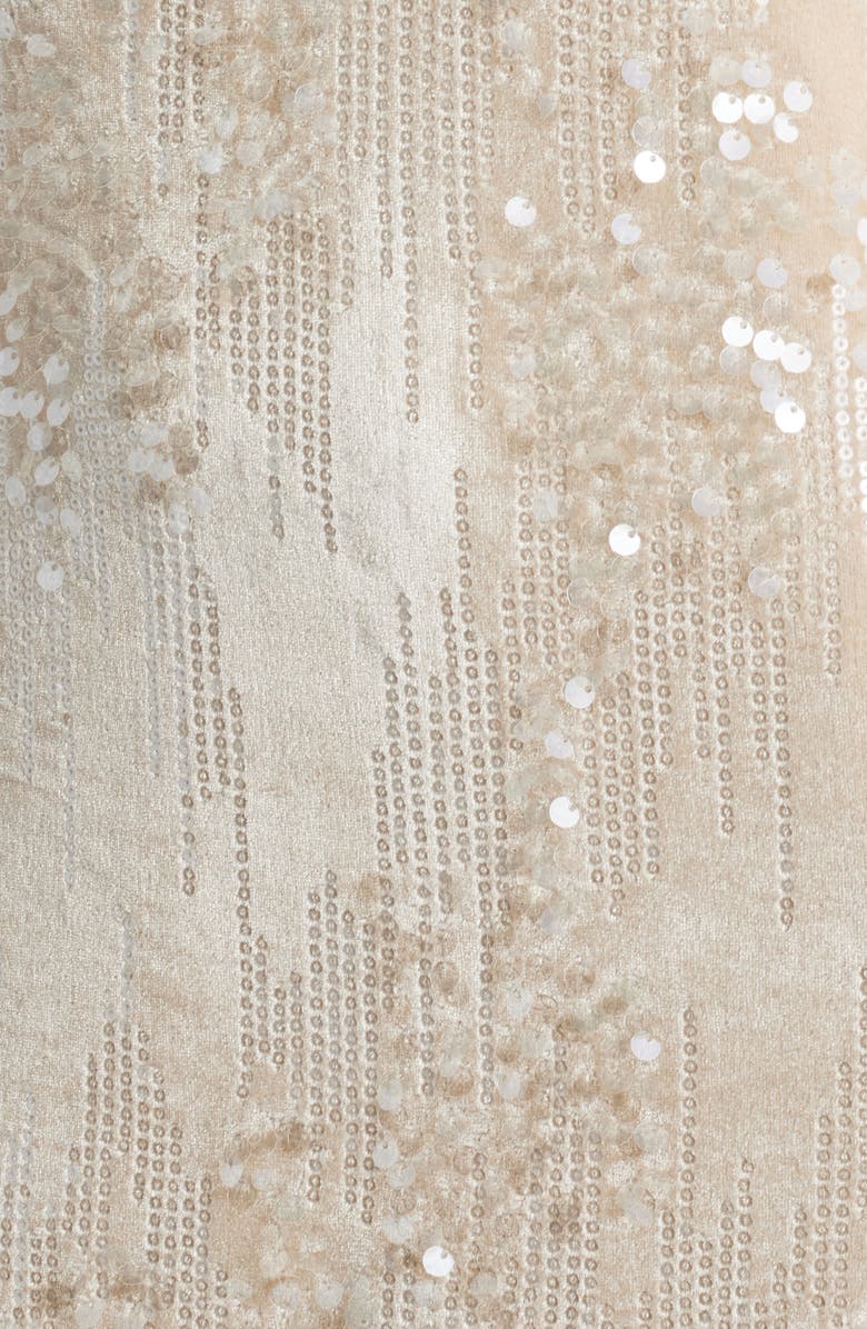 Julia Jordan Sequin Embellished Minidress, Alternate, color, Cream