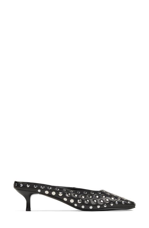 Tribeca Studded Heeled Mule