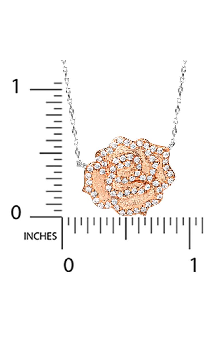 Disney Beauty and the Beast Belle Rose Necklace, 18", Alternate, color, Rose