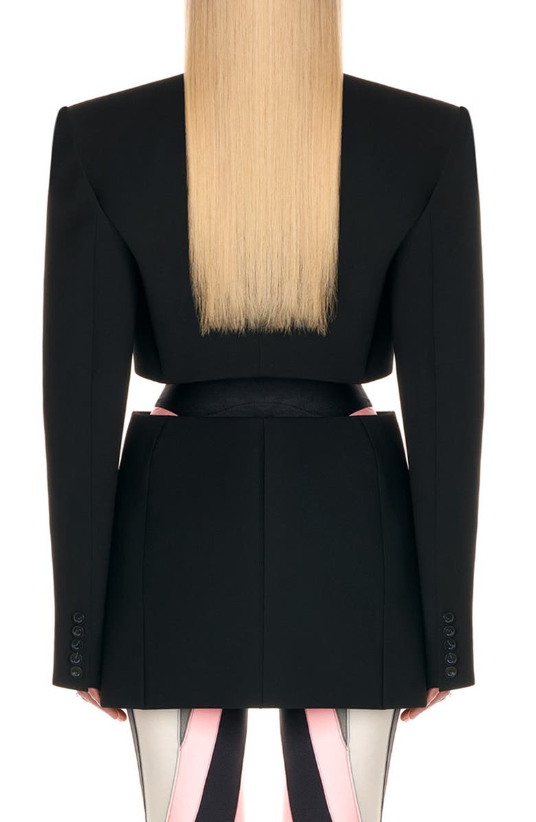 MUGLER Cutout Wool Jacket, Alternate, color, 
