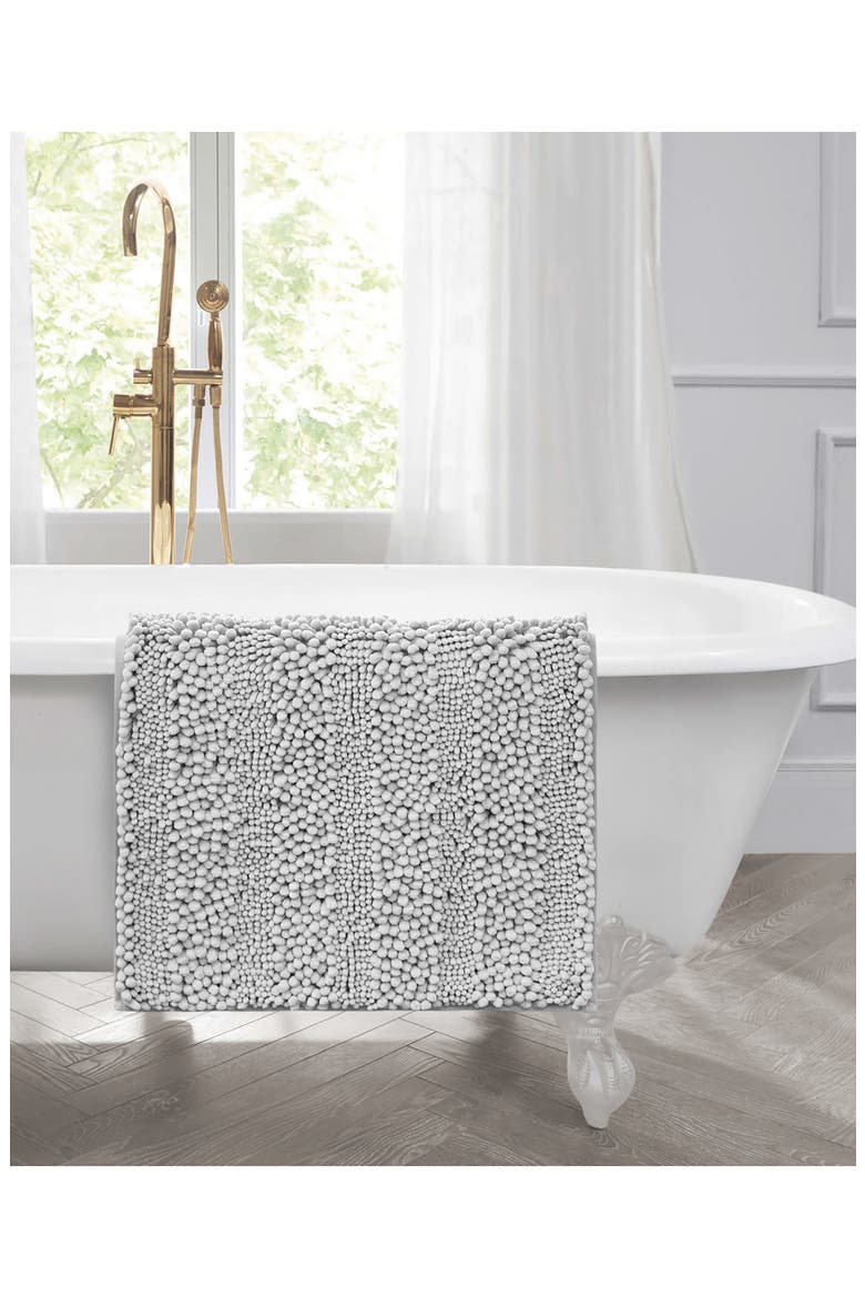 Astor 24-Inch Chenille Bath Mat, Alternate, color, LIGHT GREY